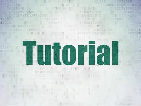 Learning concept: Tutorial on Digital Data Paper background 스톡 일러스트