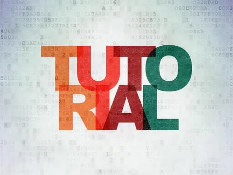 Learning concept: Tutorial on Digital Data Paper background 스톡 일러스트