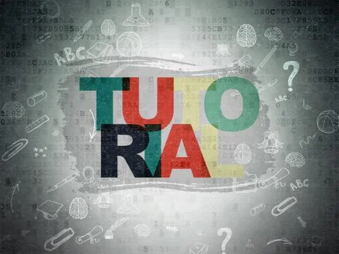 Learning concept: Tutorial on Digital Paper background 스톡 일러스트