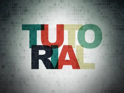 Learning concept: Tutorial on Digital Paper background Stock Illustration