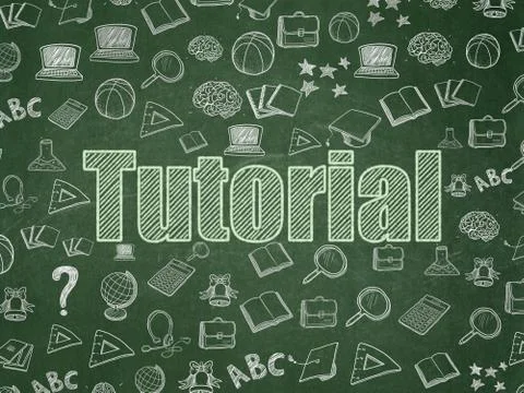 Learning concept: Tutorial on School board background Illustrazione stock