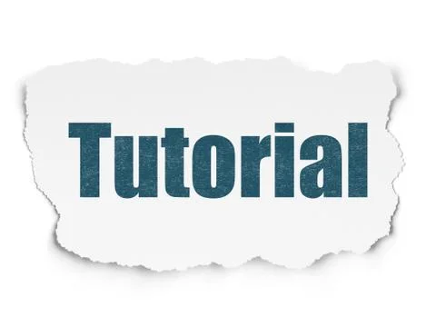 Learning concept: Tutorial on Torn Paper background Stock Illustration