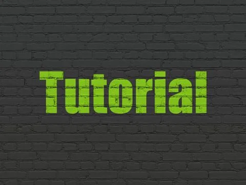Learning concept: Tutorial on wall background Ilustração Stock