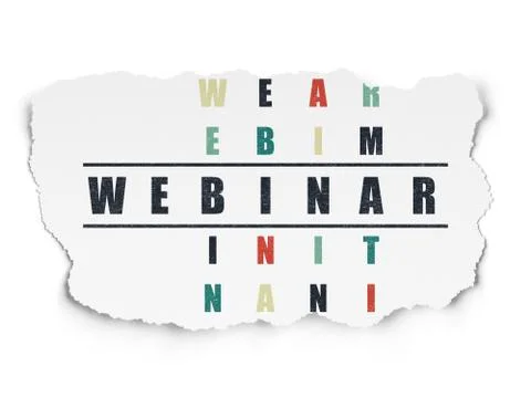 Learning concept: Webinar in Crossword Puzzle Stockillustratie