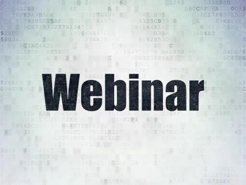 Learning concept: Webinar on Digital Data Paper background Illustrazione stock