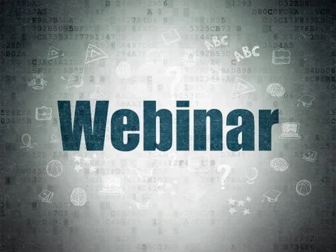Learning concept: Webinar on Digital Data Paper background Stockillustratie