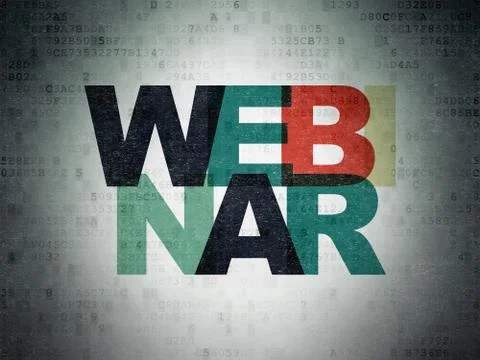 Learning concept: Webinar on Digital Data Paper background 스톡 일러스트