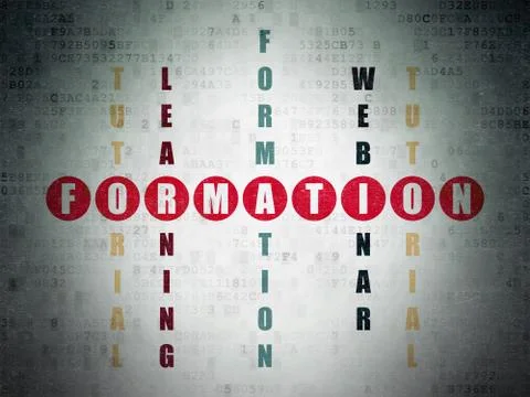 Learning concept: word Formation in solving Crossword Puzzle Stockillustratie