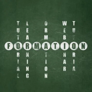 Learning concept: word Formation in solving Crossword Puzzle Illustrazione stock