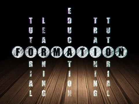 Learning concept: word Formation in solving Crossword Puzzle Stockillustratie