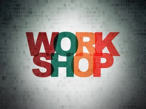 Learning concept: Workshop on Digital Data Paper background イラスト素材