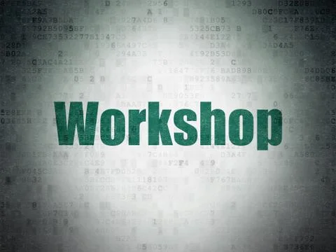 Learning concept: Workshop on Digital Paper background Stock Illustration