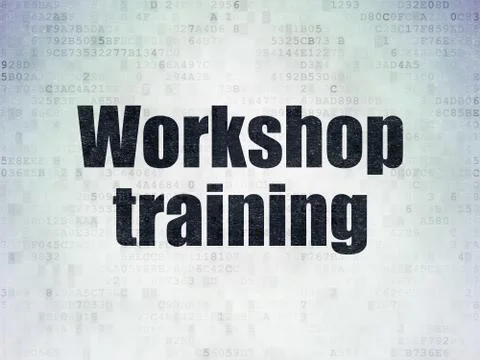 Learning concept: Workshop Training on Digital Data Paper background 스톡 일러스트