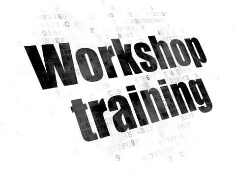 Learning concept: Workshop Training on Digital background Illustrazione stock
