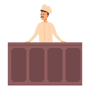 Learning cook icon cartoon vector. Cooking online Stock Illustration