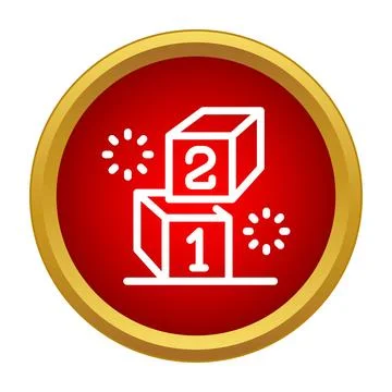 Learning cubes with numbers one and two Stockillustratie