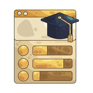 Learning dashboard illustration Stock Illustration