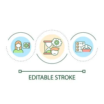 Learning difficulties loop concept icon Stock-Illustration