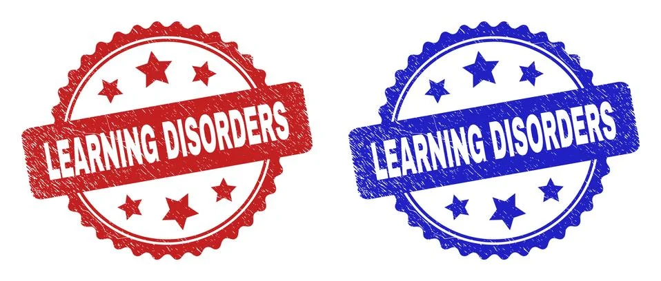LEARNING DISORDERS Rosette Watermarks Using Unclean Texture Illustrazione stock