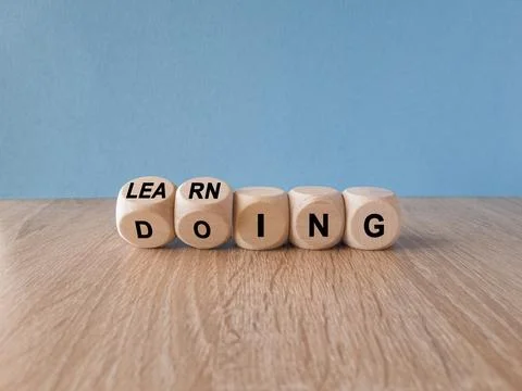 Learning by doing concept. Foto stock