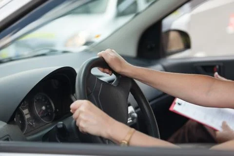 Learning to drive a car Stock Photos