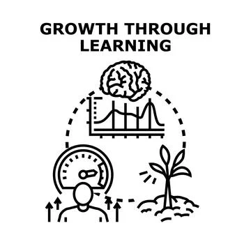 Learning driving personal growth and business development skills Stock Illustration