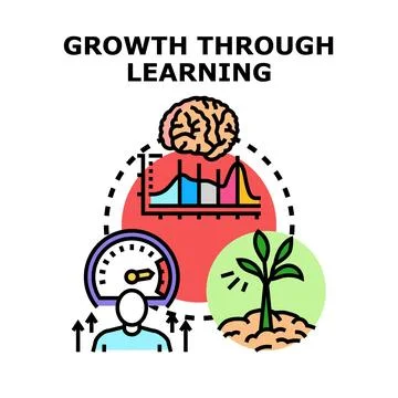 Learning driving personal growth and business development skills Stock Illustration