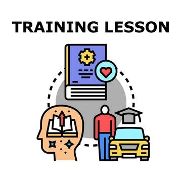 Learning driving skills and knowledge education concept 스톡 일러스트