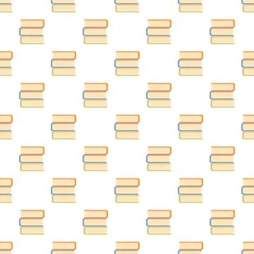 Learning education book stacks seamless pattern background 스톡 일러스트