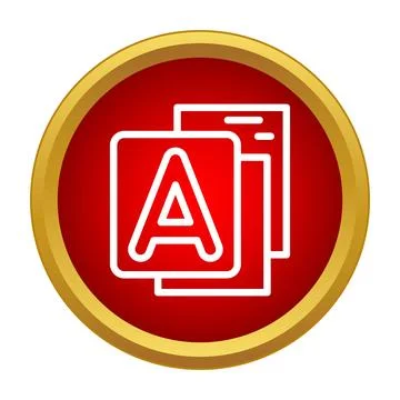 Learning education documents with letter a concept icon Stock Illustration