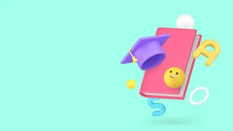 Learning education graduation student studying book literature banner copy sp Stockillustratie