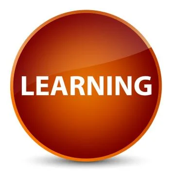 Learning elegant brown round button Stockillustratie