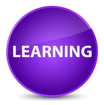 Learning elegant purple round button Stockillustratie