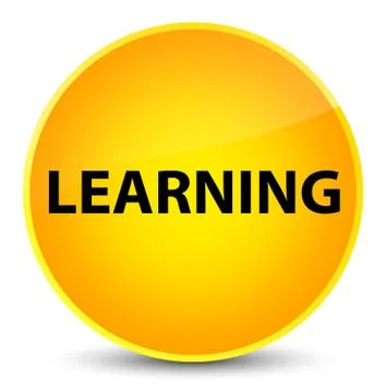 Learning elegant yellow round button Stockillustratie