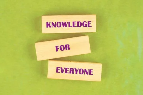 Learning for Everyone concept. Words KNOWLEDGE FOR EVERYONE assembled from Stock Photos