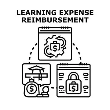 Learning expense reimbursement finance program concept Illustration