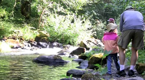 Learning to fish Stock Footage 10829732