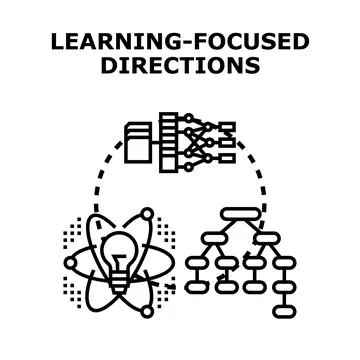 Learning focused directions concept vector illustration Stockillustratie