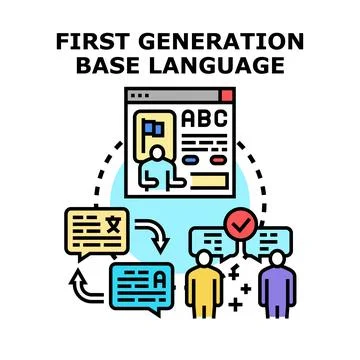 Learning foreign language and global communication concept Stock Illustration