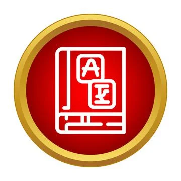 Learning foreign language concept with dictionary icon Stock Illustration