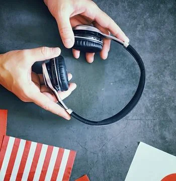 Learning foreign languages. Audio language courses. Background from countries Stock Photos