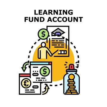 Learning fund account concept vector illustration Stock Illustration