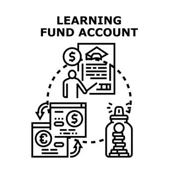 Learning fund account concept vector illustration Stock Illustration