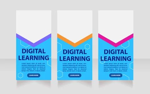 Learning gamification web banner design template Illustrazione stock