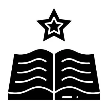 Learning Glyph Icon Stock Illustration