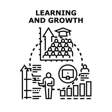 Learning growth development progress education training concept Stock Illustration