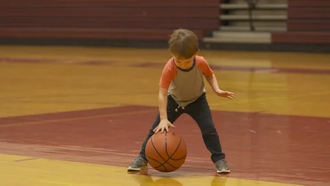 Learning How To Dribble Stock Footage 88602621