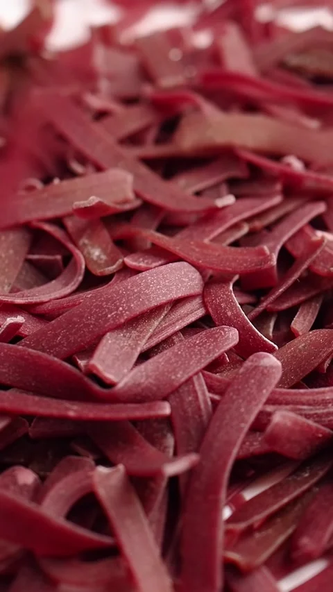 Learning how to prepare and use red chili strips Stock Footage 337981256