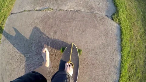 Learning how to skateboard Stock Footage 78165664