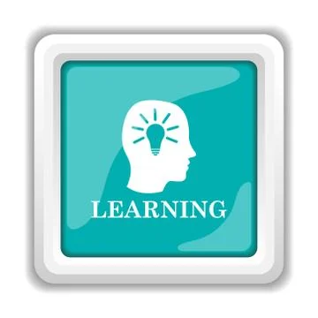 Learning icon. Internet button on white background.. Stock Illustration